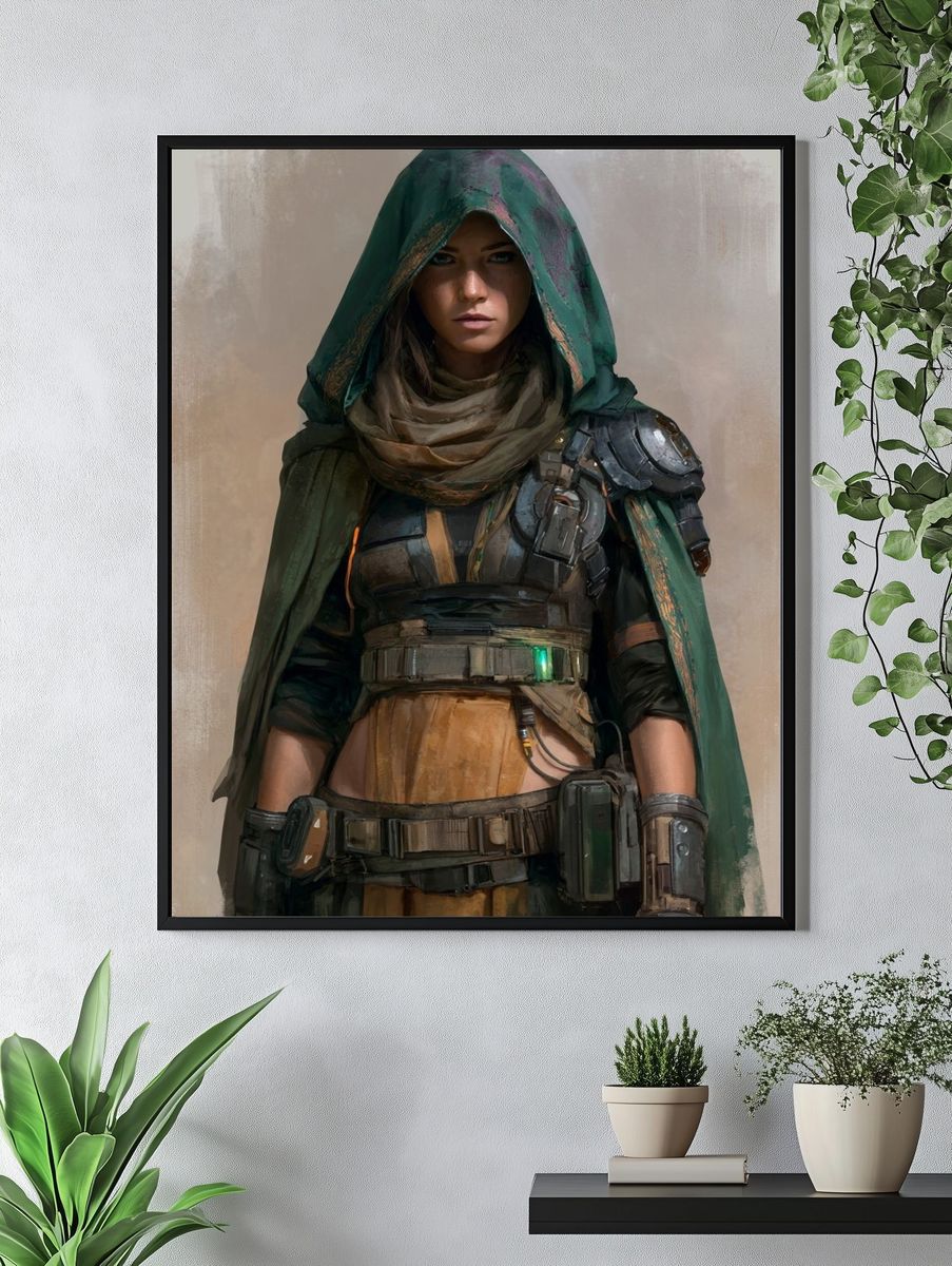 Desert Warrior Portrait Print. — room view 4