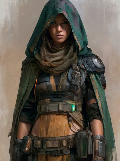 Desert Warrior Portrait Print. poster