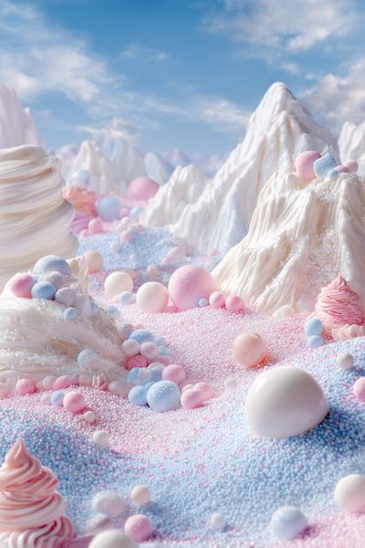 Pastel Candy Landscape Print.