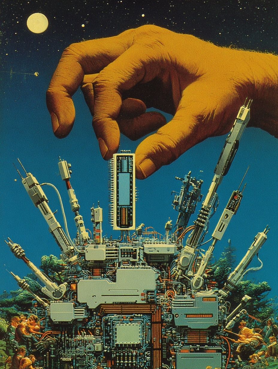 Surreal Cybernetic Hand Poster. poster detail