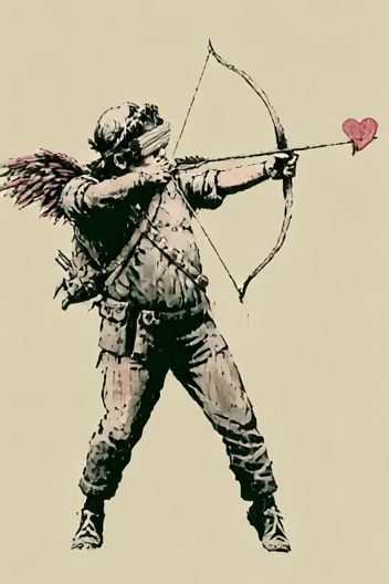Cupid Archer Street-Art Poster. poster — illustration art