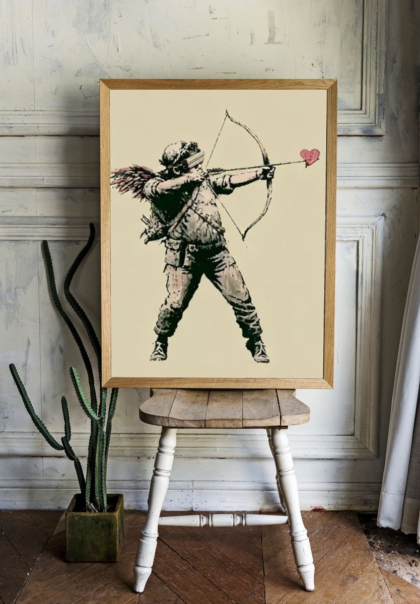 Cupid Archer Street-Art Poster. — room view 1