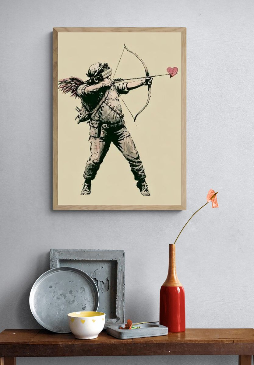 Cupid Archer Street-Art Poster. — room view 3