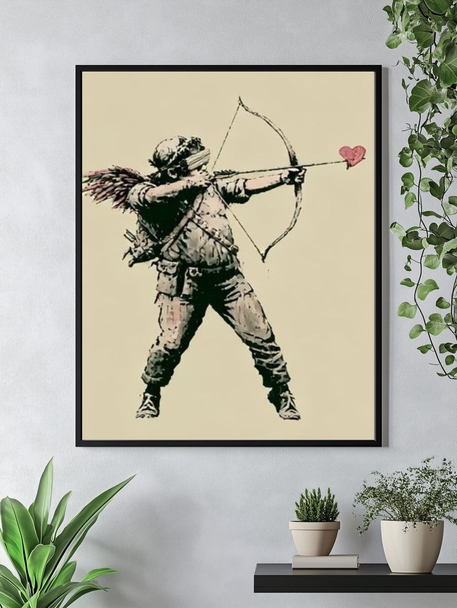 Cupid Archer Street-Art Poster. — room view 4