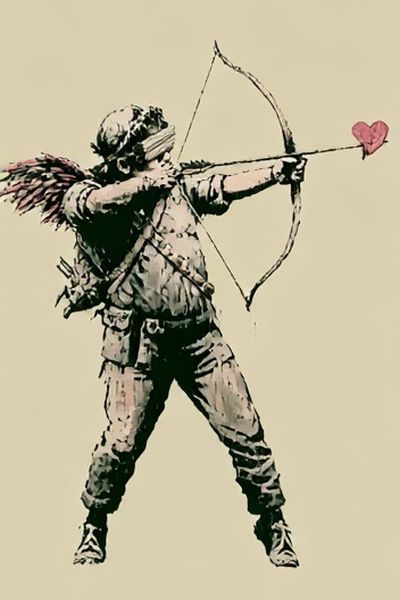 Cupid Archer Street-Art Poster. poster
