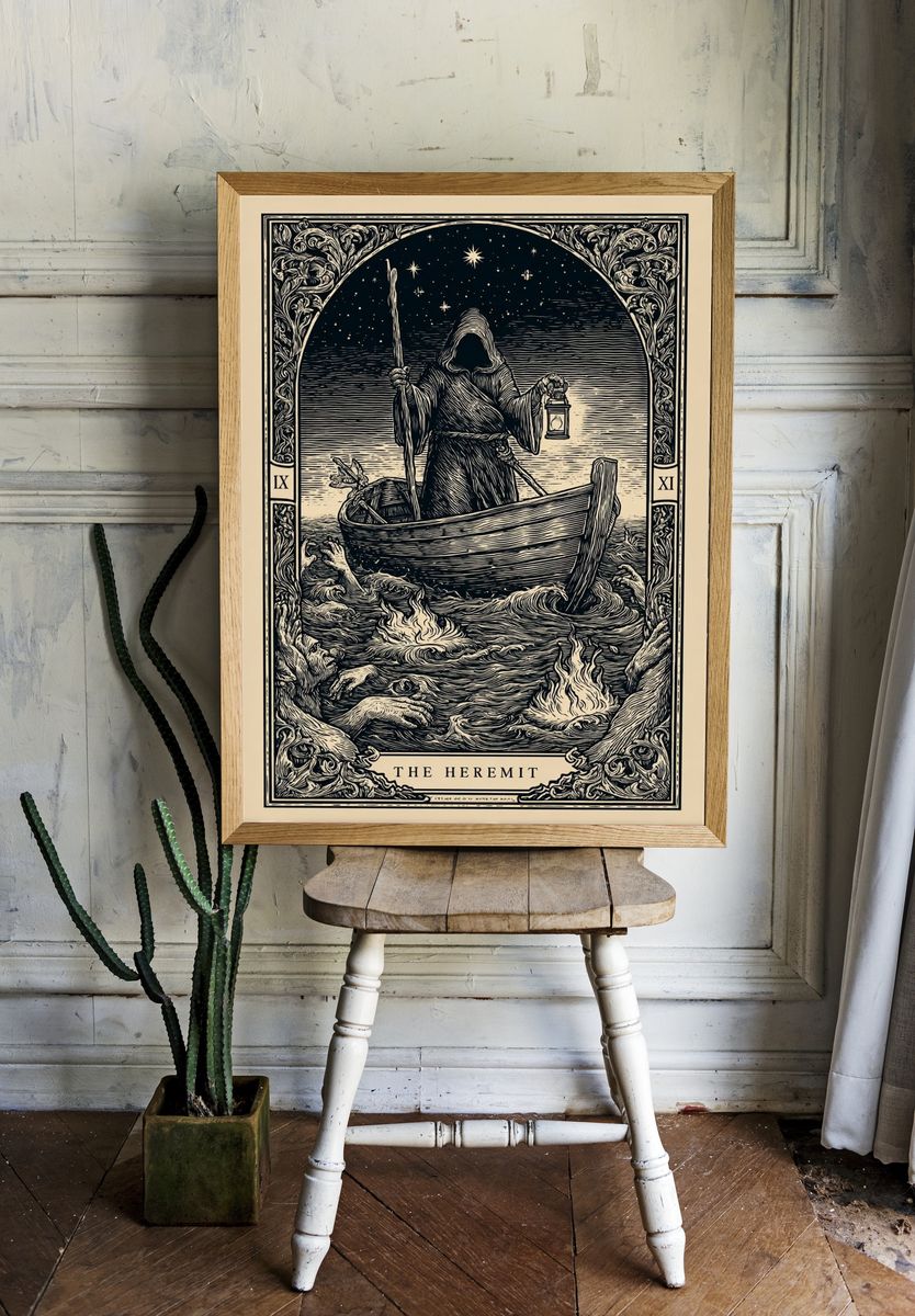 The Hermit Tarot Poster. — room view 1