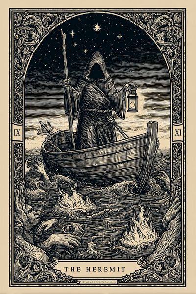 The Hermit Tarot Poster. poster print