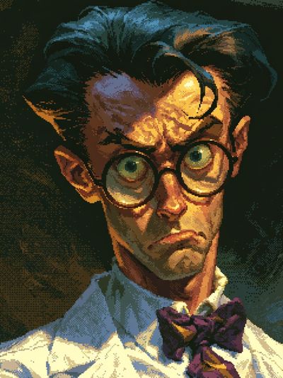 Stylized Portrait Illustration Poster. poster