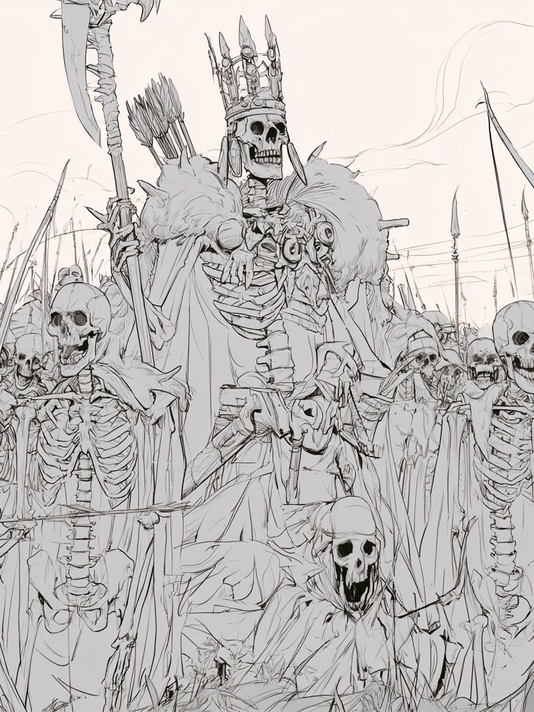 Skeleton Army Illustration Poster. poster detail