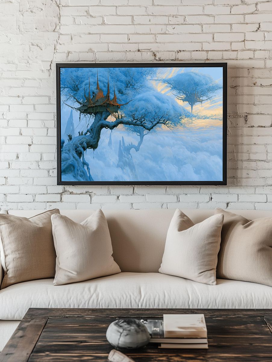 Skyborne Treehouse Fantasy Print. — room view 1
