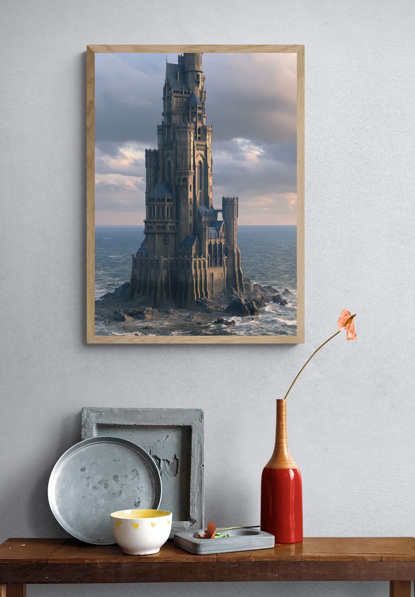 Seaside Gothic Tower Poster. — room view 3