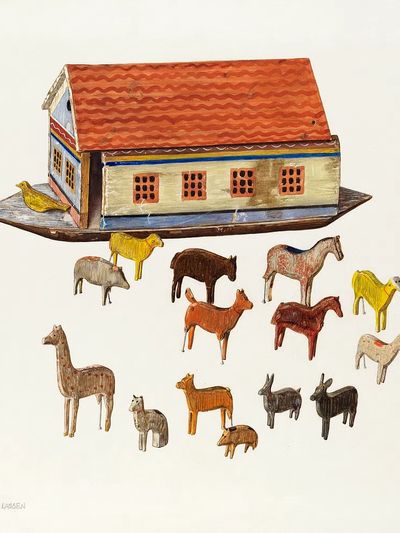 Noah's Ark Animals (1935–1942) Ben. poster print