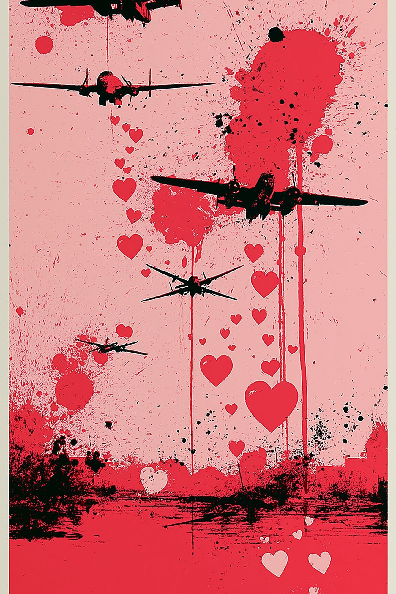 Heart Flight Illustration Poster. poster — illustration art