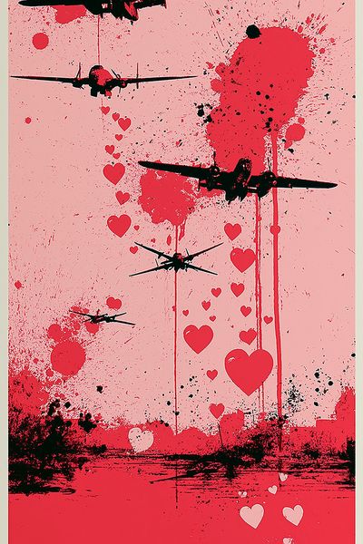 Heart Flight Illustration Poster. poster