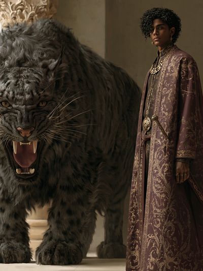 Regal Panther Portrait Print. poster print