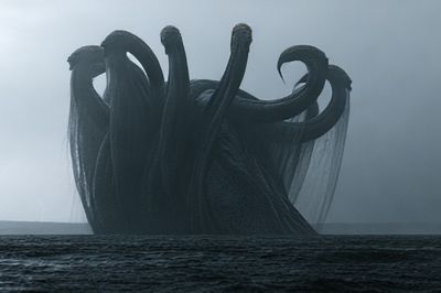 Sea Monster Storm Poster.