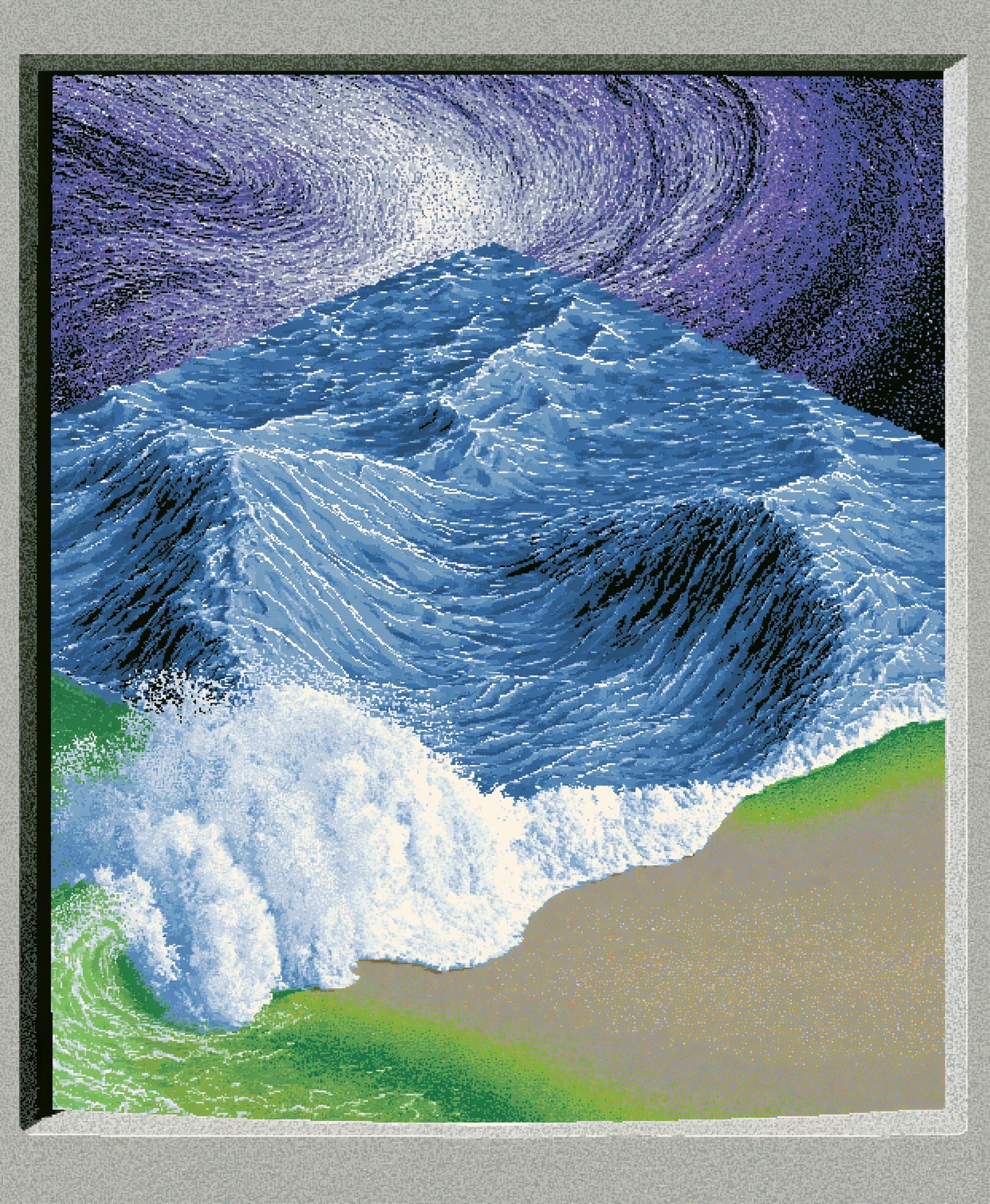 Surreal Ocean Wave Print. poster detail