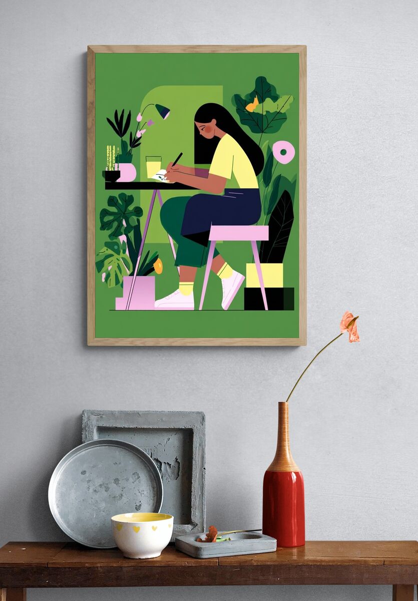 Creative Workspace — Illustration Print. — room view 3