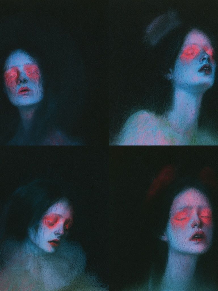 Dreamlike Portrait Collage Print. poster detail