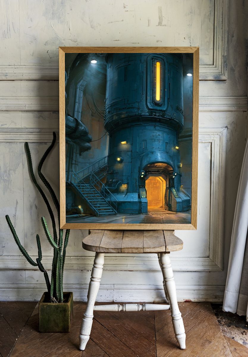 Industrial Sci-Fi Facility Poster. room preview
