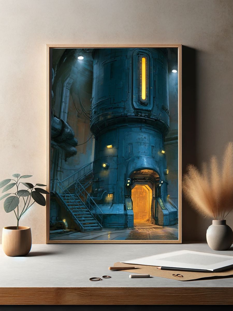 Industrial Sci-Fi Facility Poster. — room view 2