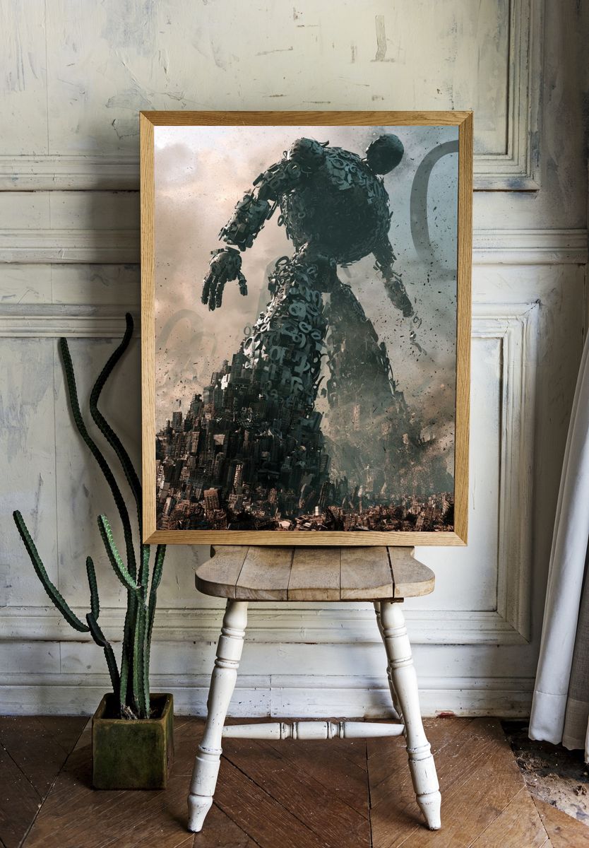 Colossal Robot Ruins Poster. — room view 1
