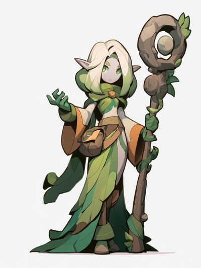 Forest Elf Character Illustration Poster.