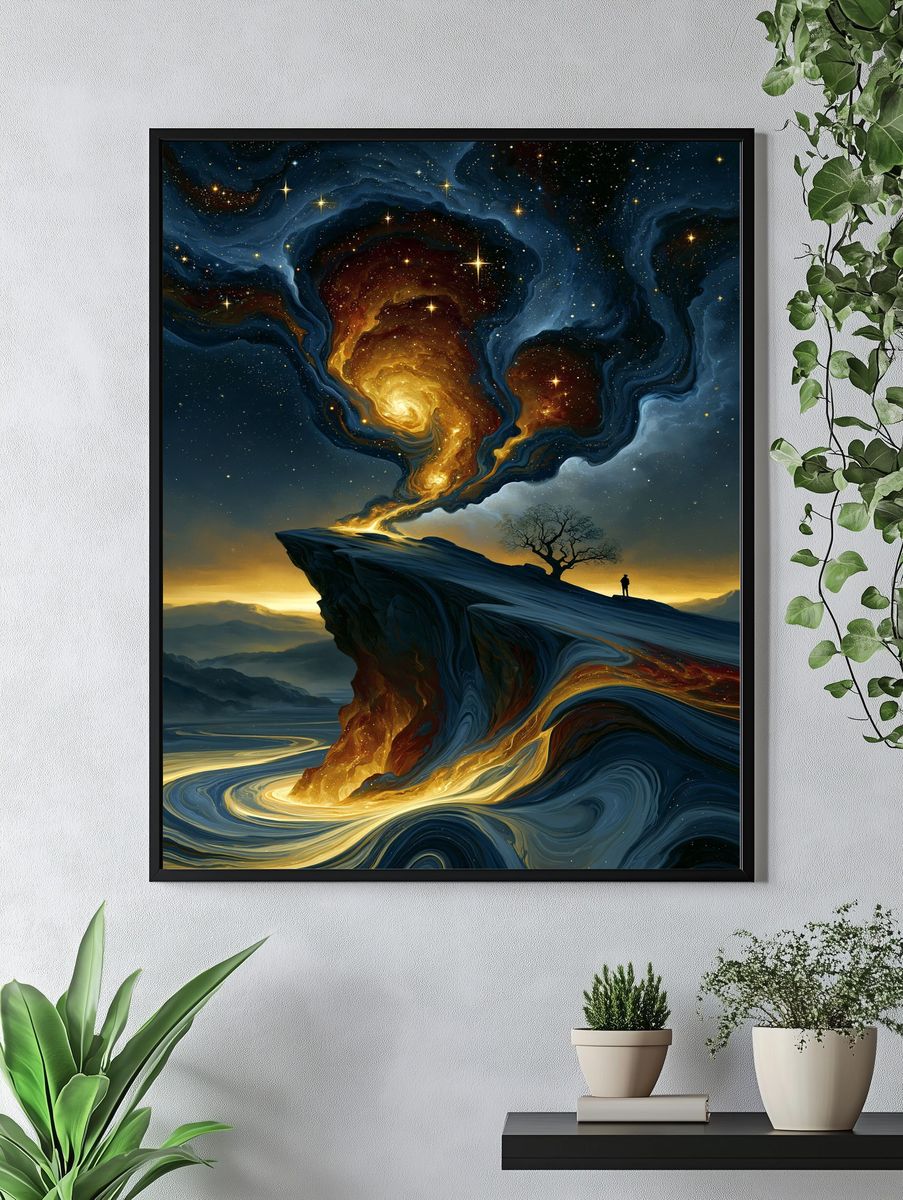 Cosmic Cliff Dreamscape Poster. — room view 4