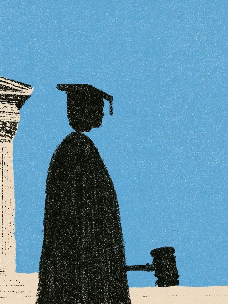 Graduation Silhouette Illustration Poster. poster — illustration art