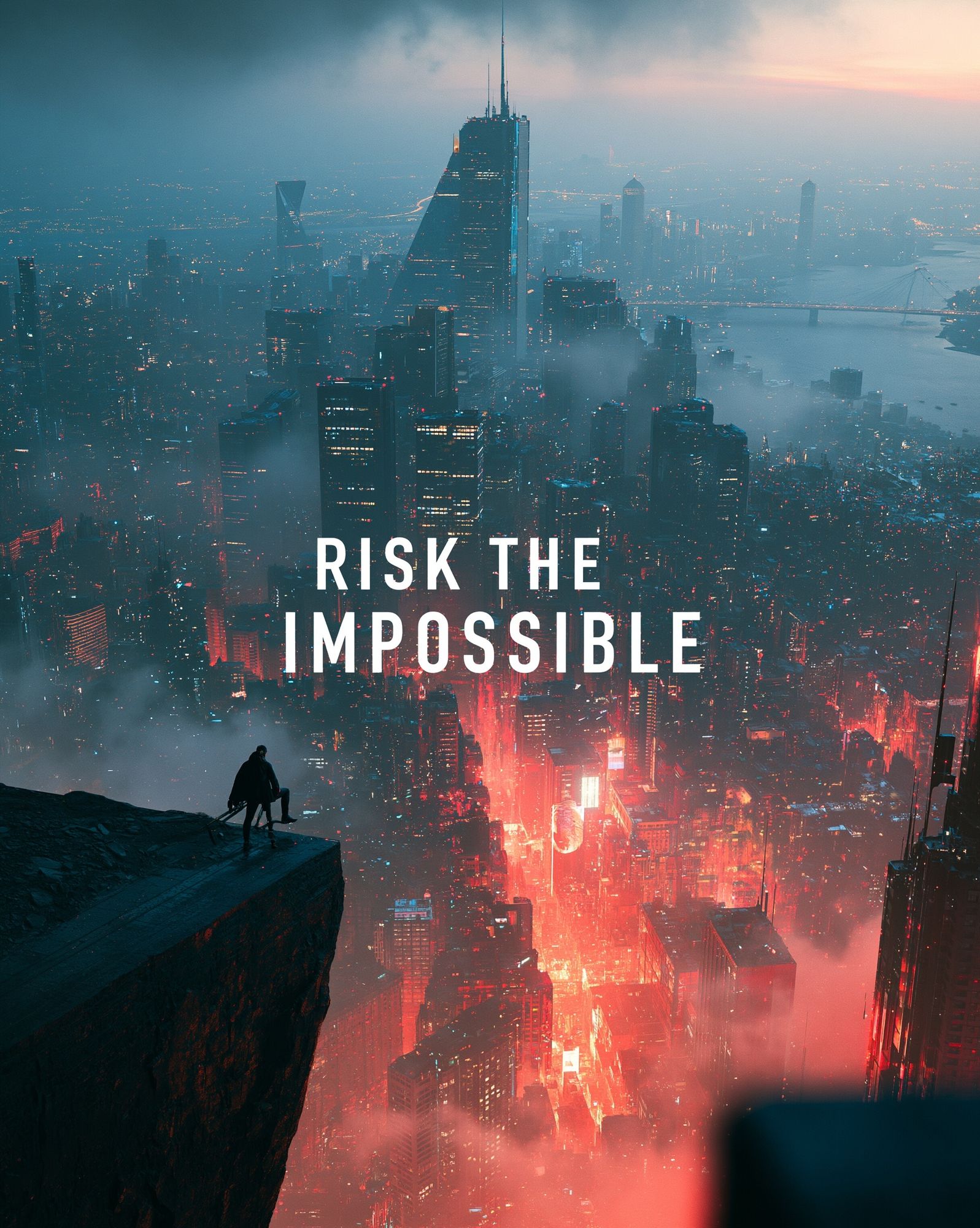 Risk the Impossible Cityscape Poster. poster detail