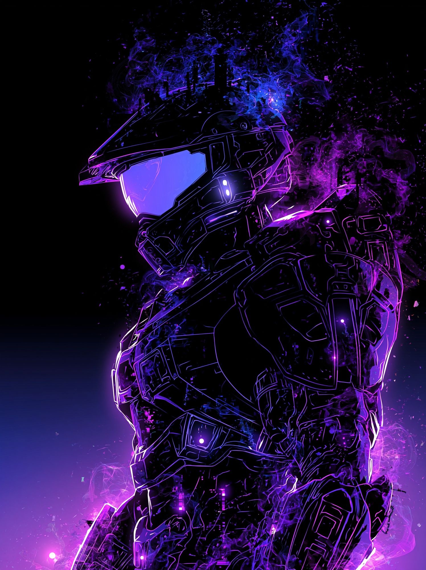 Neon Spartan Helmet Illustration Poster. poster — illustration art