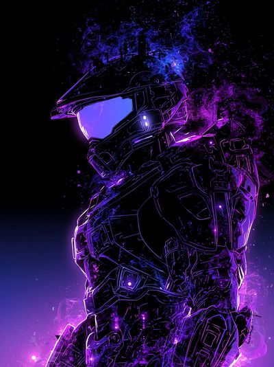 Neon Spartan Helmet Illustration Poster. poster