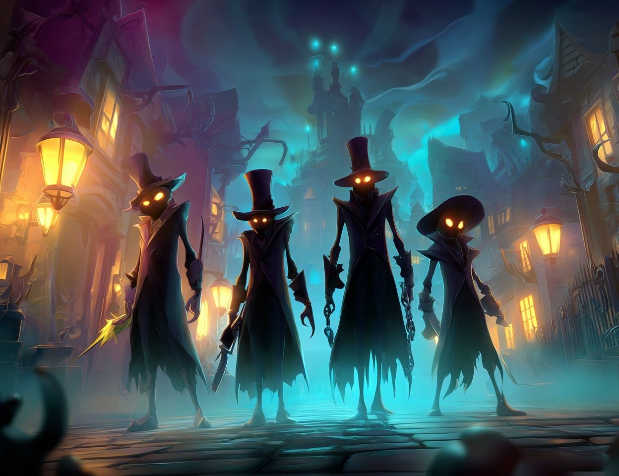 Nocturnal Watchers Fantasy Print. poster detail