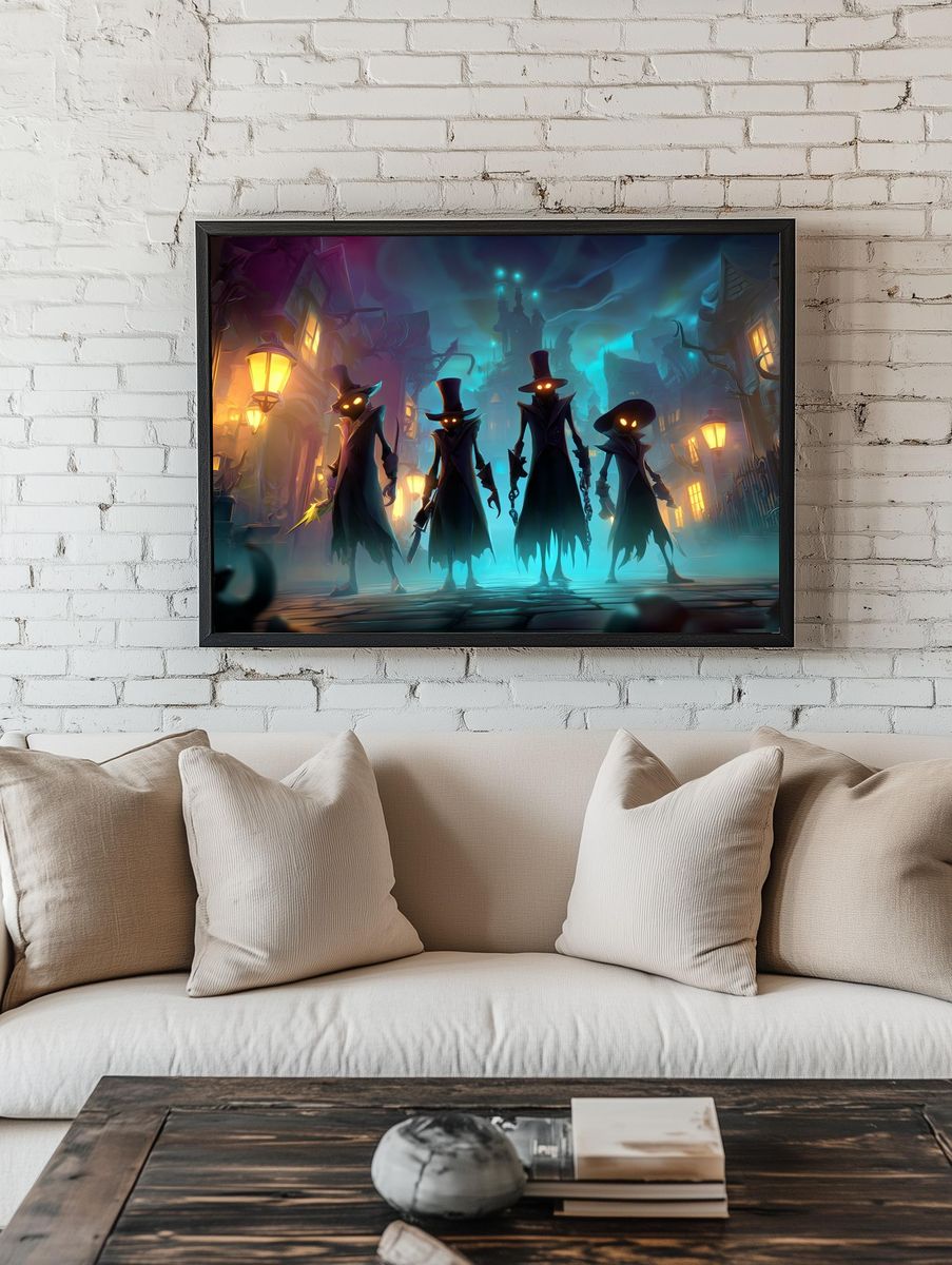 Nocturnal Watchers Fantasy Print room preview