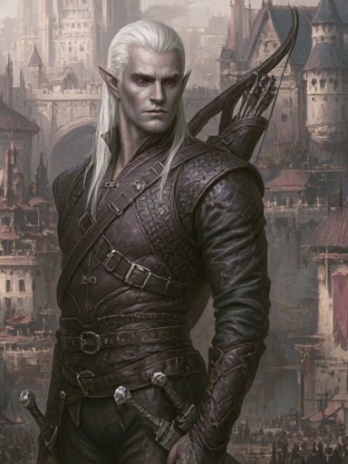 Elven Warrior Fantasy Print. poster detail