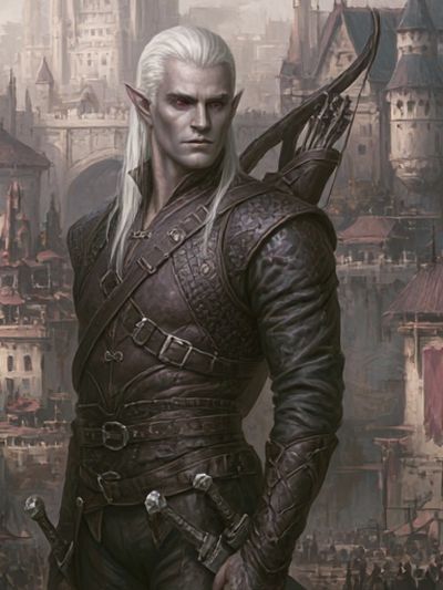 Elven Warrior Fantasy Print.