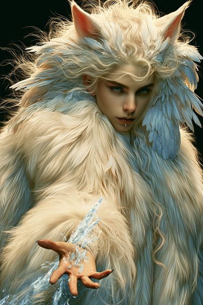 Frosted Fox Spirit Portrait Poster. poster