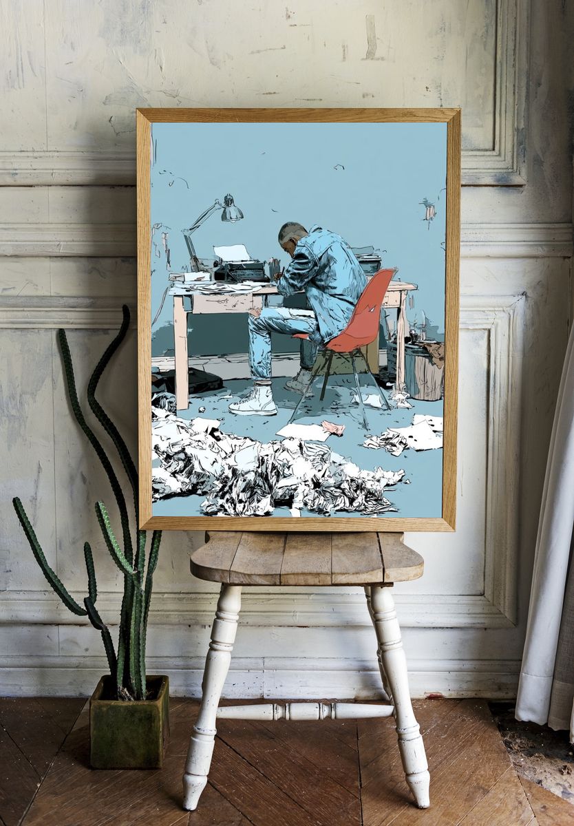 Creative Workspace Illustration Poster. room preview