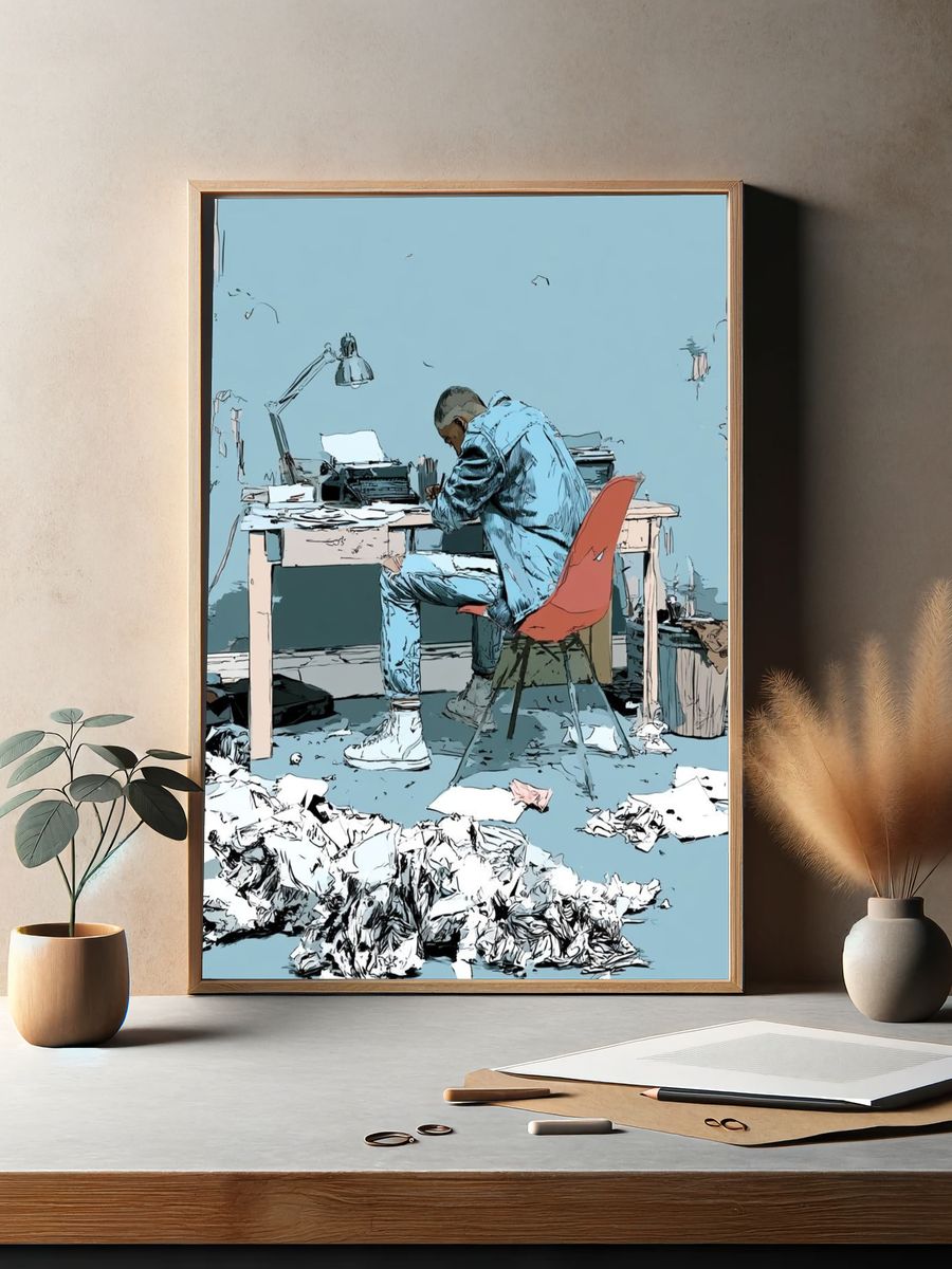 Creative Workspace Illustration Poster. — room view 2