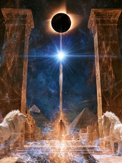 Celestial Eclipse Temple Print.