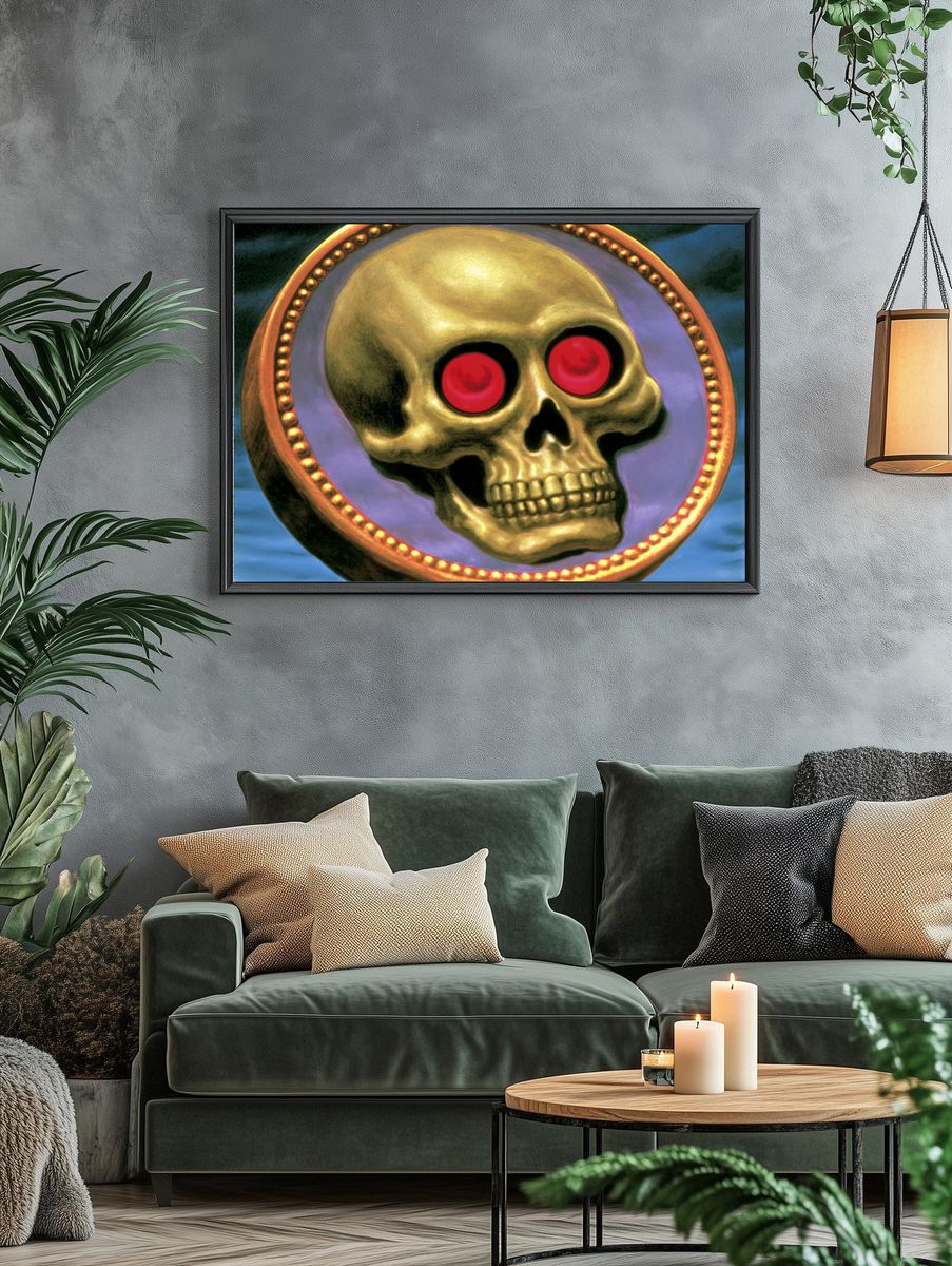 Golden Skull Fantasy Print. — room view 4
