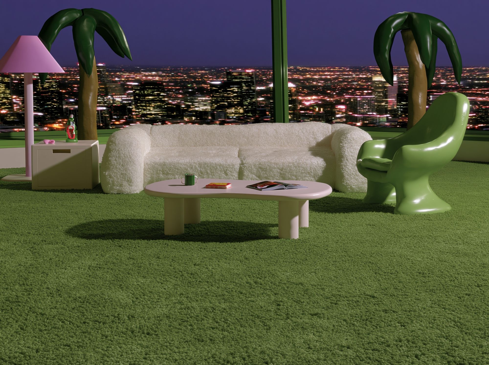 Retro Palm Lounge — Illustration Print. poster detail