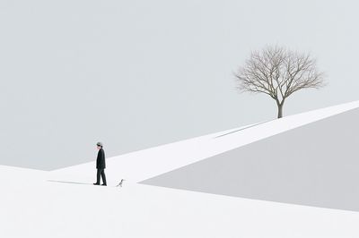 Solitary Figure Minimalist Print. poster print