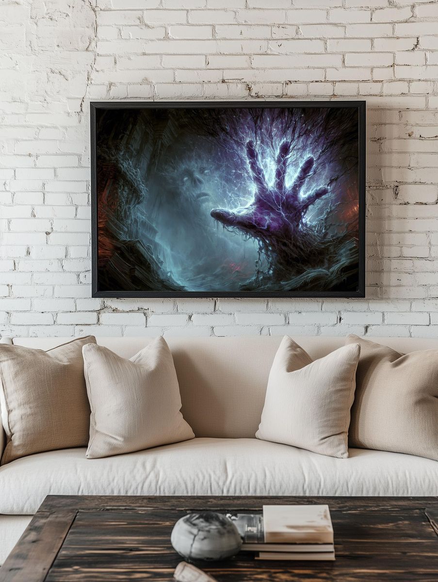 Ethereal Hand of Light Poster. — room view 1