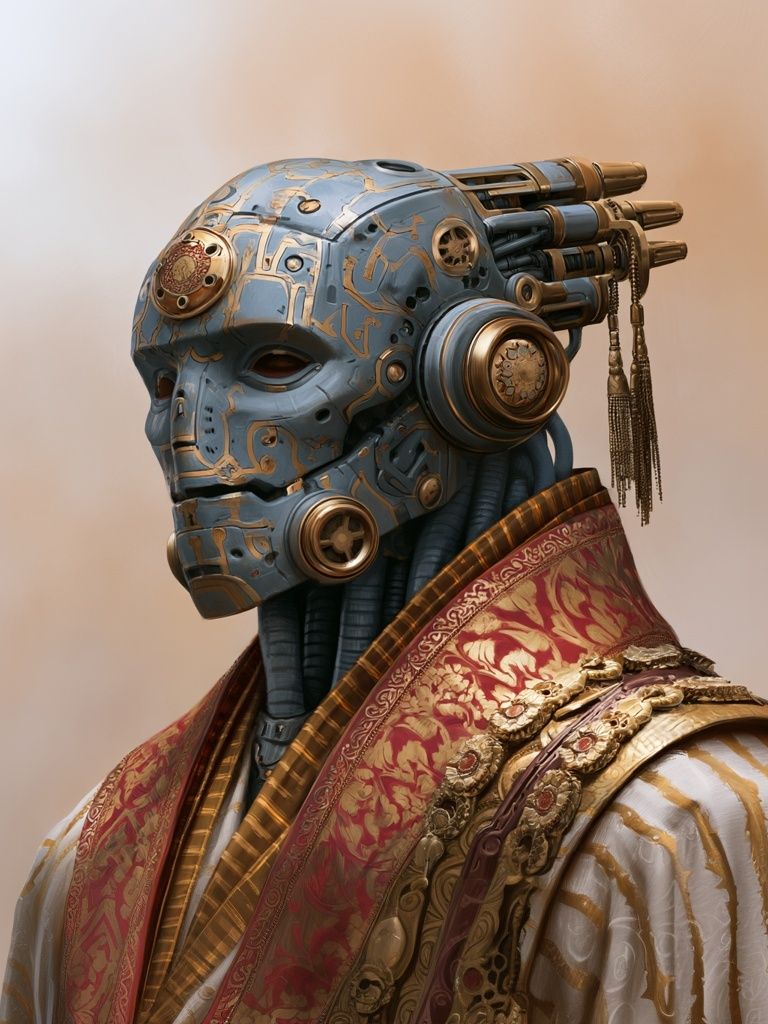 Steampunk Android Portrait Poster. poster detail