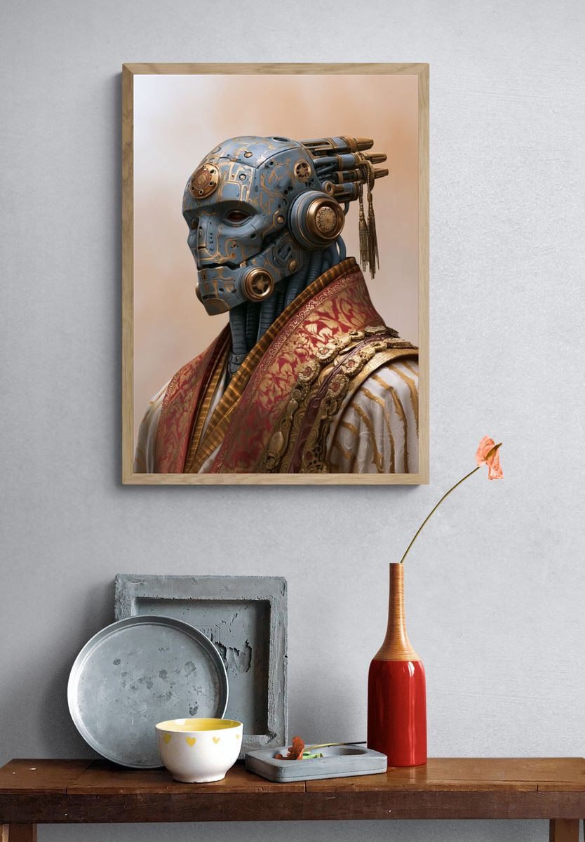 Steampunk Android Portrait Poster. — room view 3