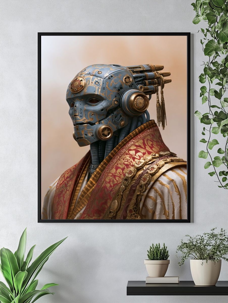 Steampunk Android Portrait Poster. — room view 4