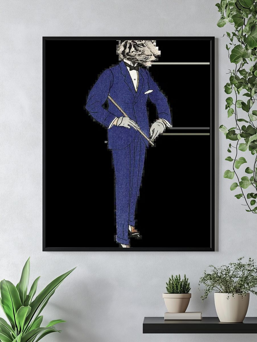 Steampunk Rat Portrait Print. — room view 4