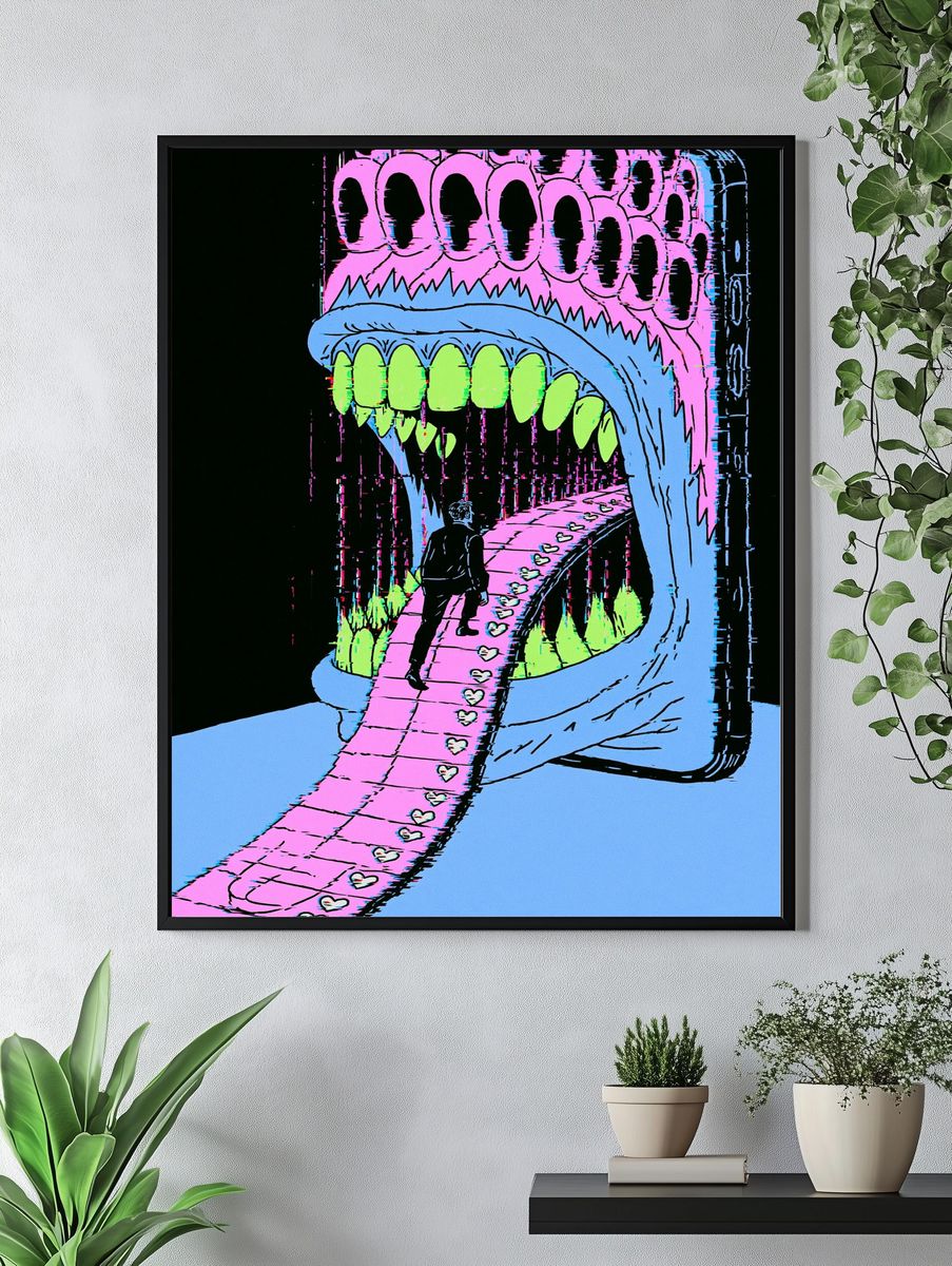 Retro Robot Character Print. — room view 4