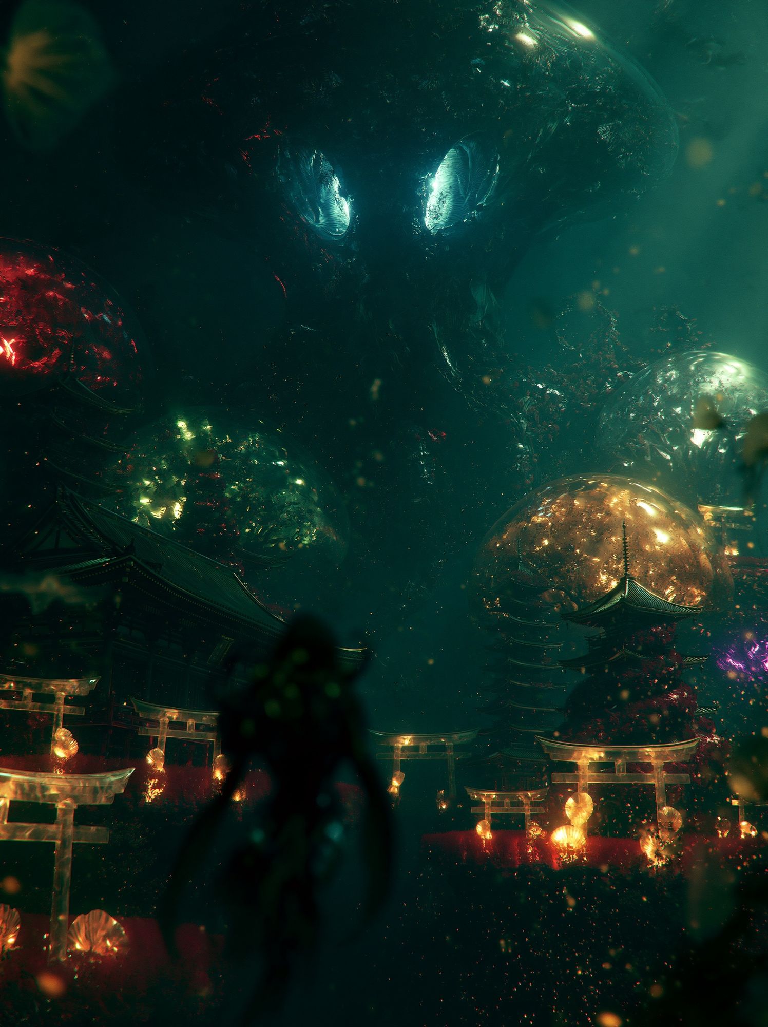 Ethereal Temple in the Void Print. poster detail